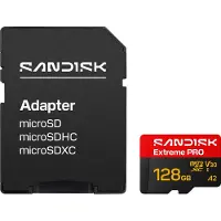 SanDisk Extreme PRO microSDXC 128GB UHS-I U3 V30 / microSDXC-minneskort