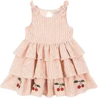 Konges Sløjd Klänning - Ellie - Amour Stripe m. Cherry - - 3 år (98) - Klänning