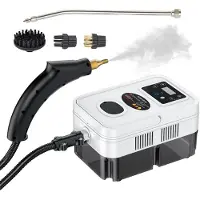 Neoglint Handhållen ångrengörare för flera ytor med 4 tillbehör Pekskärm 6 justerbara nivåer 15s US plug vit