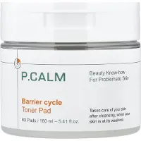 P.calm , Barriär Periodiska Toner-pads, 60 Ark, 160 ml (5,41 fl oz)
