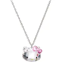 Swarovski Hello Kitty Söt Söt Kristallhalsband Damhalsband 1100031 Silver,F