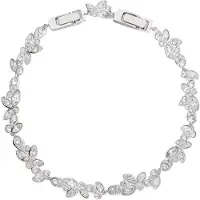 Swarovski Diapason Pläterad Vitguld Romantisk Kronblad Glänsande Metallarmband Damarmband 5146744 Box+Shopping Bag