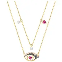 Swarovski Ond Öga Dubbelt Lager Halsband Damhalsband 5483979 Box (Random Color)