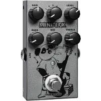 Fishine Mini Gitarr Overdrive Förvrängd Pedal Rock Stil 9 Toner 3 Bands EQ Justering Metall Elgitarr