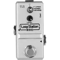 Aroma Ammoon Loop Station Mini Guitar Looper Effektpedal 10 minuter Inspelningstid 3 arbetslägen Sant silver