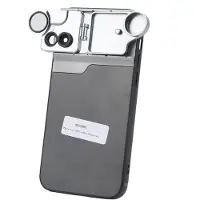 Igeteck Mobilskal med flera linser för iPhone 12 med externa makro-, vidvinkel- och CPL-filterlinser