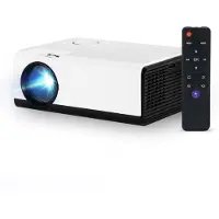 Honor Electronics 1080P Smart Projektor 2,4G WiFi 2200 Lumen Multimedia Inbyggd Högtalare 3,5 tums TFT LCD-display UK svart vit färg
