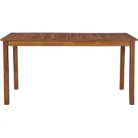 vidaXL Trädgårdsbord, 150x90x74 cm, Massivt akaciaträ