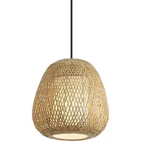 QAZQA Japandi pendellampa bambu 30 cm IP44 - Moana