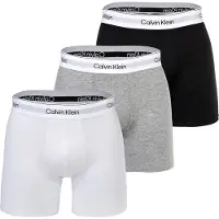 Calvin Klein 3 Pack Boxer Briefs Icon Cotton Stretch