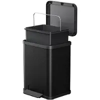 Hailo Öko uno plus M 6192600 Sopkärl 17 l Stålbleck (B x H x D) 320 x 430 x 340 mm Svart Fot-pedalmekanism 1 st