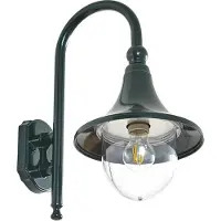 LINDBY Vägglampa utomhus Daphne , dimbar, Grön, Aluminium / grå / zink, Antik, Utomhusvägglampa