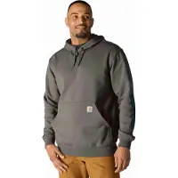 Carhartt Herrar Loose Fit Midweight Logotyp Ärms Grafisk Sweatshirt, Dusty Olive, X-Large