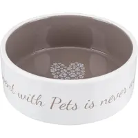 Trixie Pet's Home Ceramic Bowl 0,8 L/ø16 cm Cream/Taupe