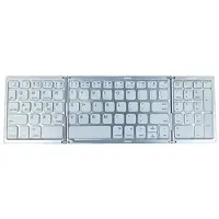 Mtp Products B089 Fällbart trådlöst tangentbord med numeriskt tangentblock - 81 tangenter - silver