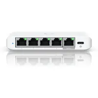 Ubiquiti UniFi Switch Flex Mini 2.5G - Switch - L2+ - Administrerad - 4 x 2.5GBase-T + 1 x 2.5GBase-T (PoE) - skrivbordsmodell - PoE