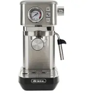 Ariete 1381 - Kaffemaskin med mjölkskummare - 15 bar - silver