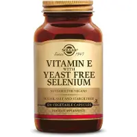 Solgar , Vitamin Torkat E med Jästfri Selen, 100 Vegetariska Kapslar