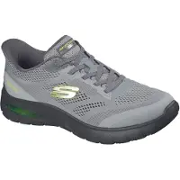 SKECHERS Skech-Air Summits Textil Herrskor i Kolgrå/Lime