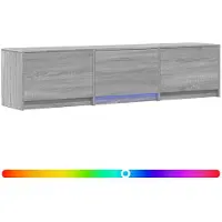 vidaXL TV-bänk med LED 165x34x40 cm Grå Sonoma Konstruerat trä