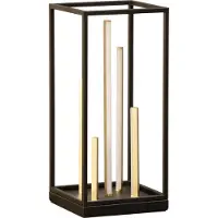 FISCHER&HONSEL GMBH LED bordslampa Grid, dimbar, Svart, Vardagsrum / matsal, Metall, Modern, LED-bordslampa