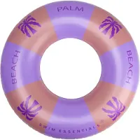 Swim Essentials Badring - Palm Träd - 120 cm - Lila/Orange - - One Size - Badring