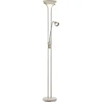 Markslöjd LED-uplight-golvlampa Modu, beige, läslampa, höjd 180 cm, dimbar. dimbar, Creme / bärnsten, Vardagsrum / matsal, Metall, Taklampa