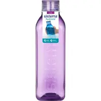 Sistema stor fyrkantig flaska 1 L - Misty purple