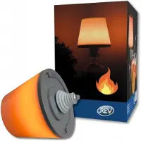 REV Bordslampa LED flasmlampa med batteri Lamprusco Flame varmvit