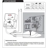 ZAMEL skymningsrelä infällt med givare 230V AC IP65 WZH-01