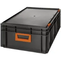 Alutec 139242210188 plastlådor Magnus PC 42 600 x 233 x 400 mm svart/orange