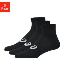 Asics unisex. 3033C299 Set om 3 par kvartsstrumpor svart (M), Hemkläder, Deportivo, Bomull, Multisport