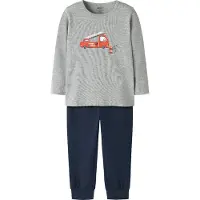 Name it Pyjamas mörkblå / gråmelerad / eldröd