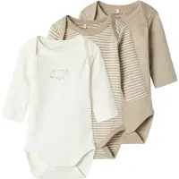 Name it Body l/ä - Noos - NbnBody - 3-pack - Ren kashmir - - 50 - Body L/Ä