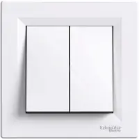 Schneider Electric Asfora dubbel tvåvägsbrytare vit - EPH0600121