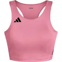 Adidas Women's Adizero Essentials Running Crop Top Lucid pink
