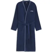 BOSS Cotton dressing gown with embroidered logo
