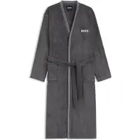 BOSS Cotton dressing gown with embroidered logo