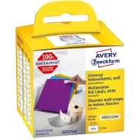 Avery Zweckform - Papper - borttagbar häftning - vit - 32 x 57 mm 500 etikett (er) (1 rulle/rullar x 500) rektangulära etiketter
