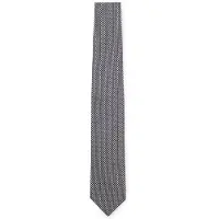BOSS Patterned tie in Italian-made silk