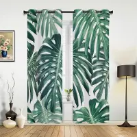 Household supplies MH Kaktus Tropisk Växt Fönstergardiner Hemdekoration Vardagsrumsgardiner Fönsterbehandlingar Draperier Cortinas För Kök Sovrum 135W x 60H(cm) x1