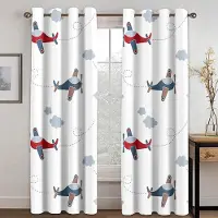 A Family Of Home Textiles 3D Regnbåge Söt Koala Billiga Tecknade Barns Tunna Fönstergardiner för Flickor Pojkar Vardagsrum Sovrum Inredning 2 Paneler 220W214H(CM)87x84in&Hook