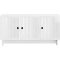 vidaXL TV-skåp Vit högglans 99 x 34,5 x 50 cm Konstruerat trä