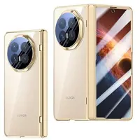 Mtp Products Honor Magic V6 Plastskal med yttre skärmskydd i härdat glas - Guld