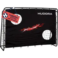 Hudora fotbollsmåltränare med målvagg svart, motiv Goal