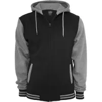Urban Classics Sweatjacka gråmelerad / svart