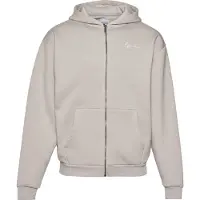 Karl kani Sweatjacka 'Essential' taupe / vit