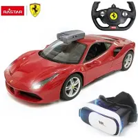 Rastar Ferrari 488 GTB fjärrstyrd bil med VR-glasögon + kamera 1:14