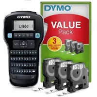 Dymo Labelmanager 160 Value Pack Märkmaskin Lämplig för tejp: D1 12 mm, 9 mm, 6 mm