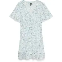 Vero Moda Skjortklänning 'VMAlba' ljusblå / mörkgrön / vit